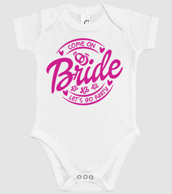Bride Barbie lets go party model alb pe tricou