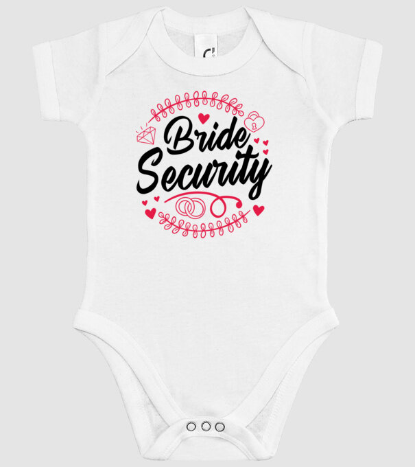 Bride Security model alb pe tricou
