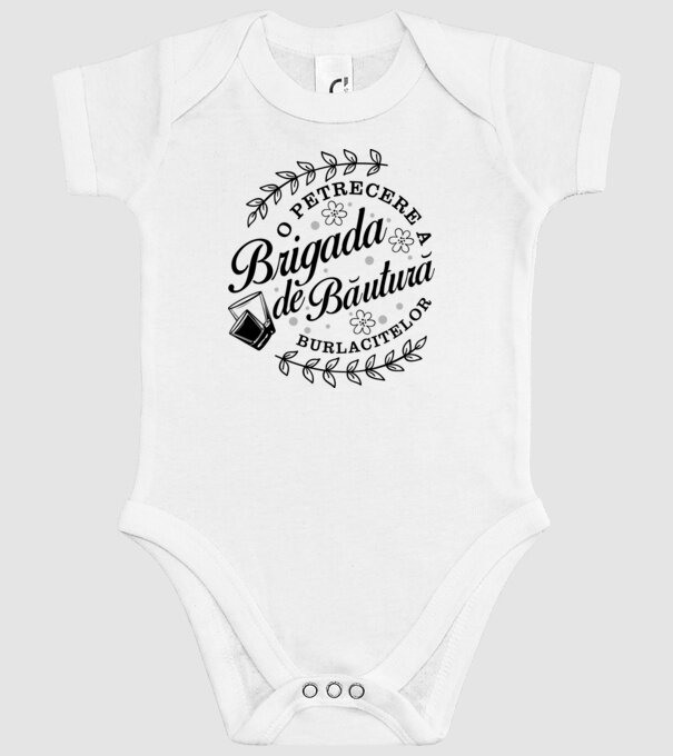 Brigada de băutură model alb pe tricou