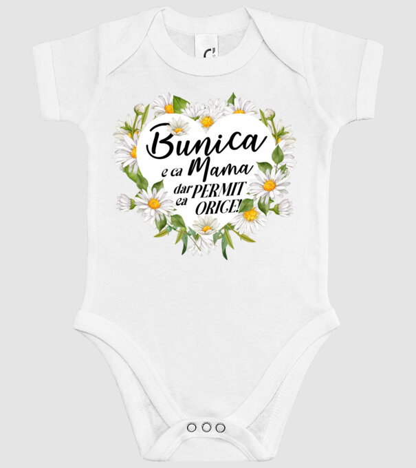 Bunica e ca mama, t permite orice! model alb pe tricou
