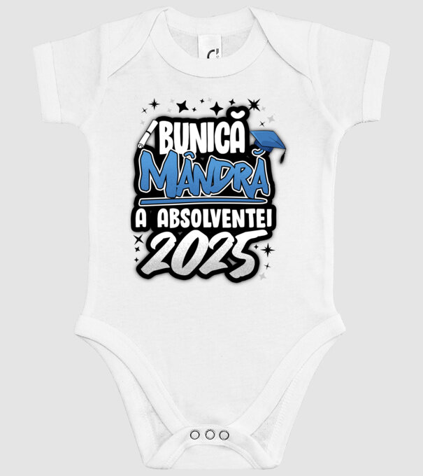 Bunică MÂNDRĂ a absolventei model alb pe tricou