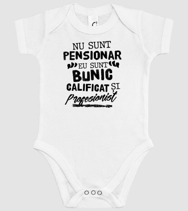 Bunicul profesionist model alb pe tricou