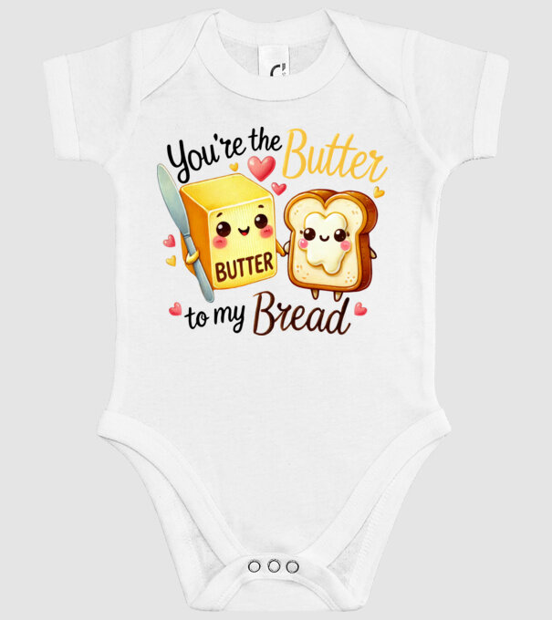 Butter to my Bread model alb pe tricou