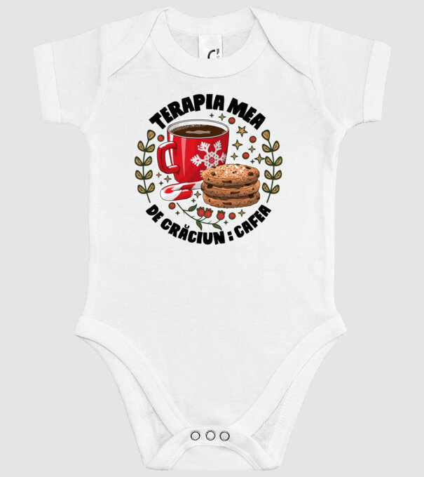 Cană de cafea de Crăciun model alb pe tricou
