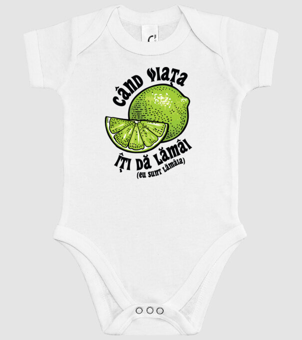 când viața îți dă lămâi (eu sunt lămâia) model alb pe tricou