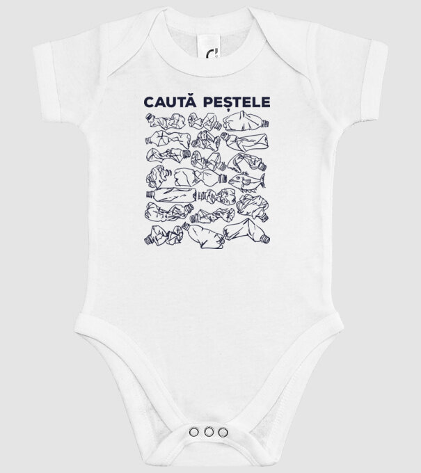 Caută peștele model alb pe tricou
