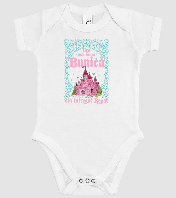Cea mai bună bunică din întregul regat model alb pe tricou