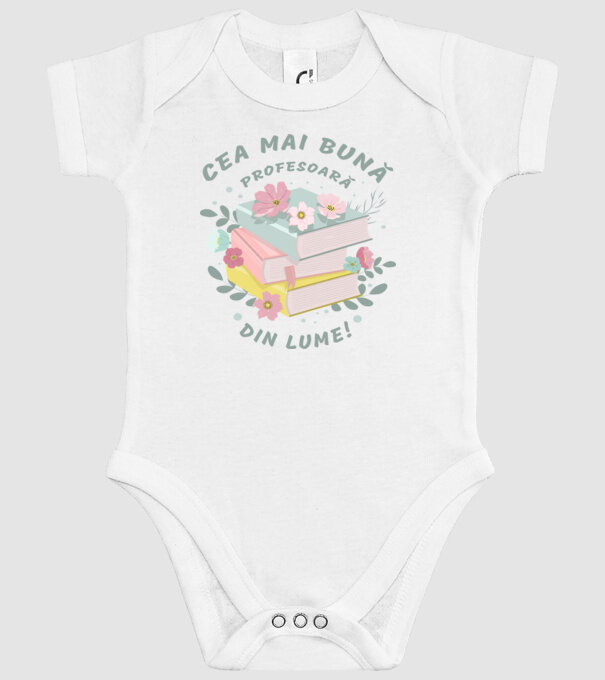 Cea mai bună profesoară din lume model alb pe tricou
