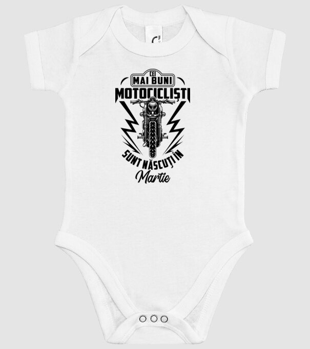 Cei mai buni motocicliști sunt născuți în Martie model alb pe tricou