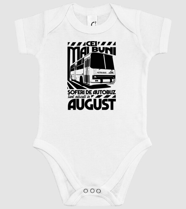 Cei mai buni șoferi de autobuz sunt născuți în August model alb pe tricou
