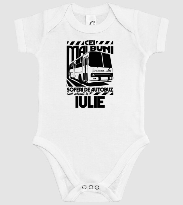 Cei mai buni șoferi de autobuz sunt născuți în Iulie model alb pe tricou