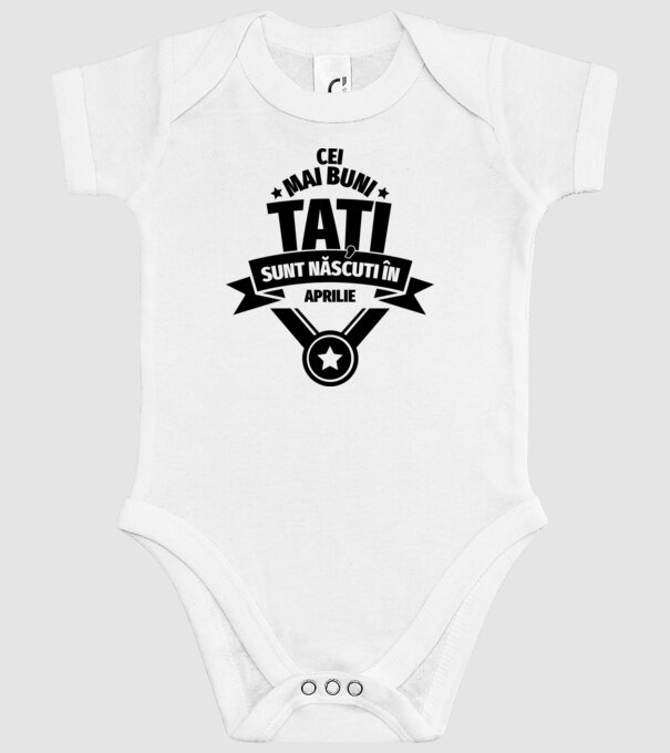 Cei mai buni Tați sunt născuți în aprilie. model alb pe tricou