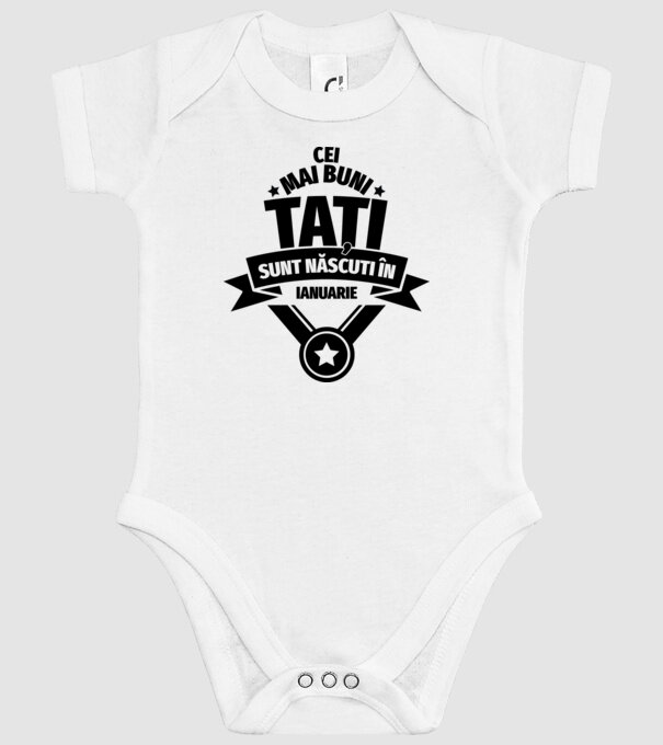 Cei mai buni Tați sunt născuți în ianuarie. model alb pe tricou