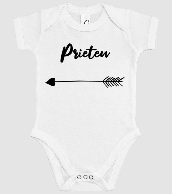prieten model alb pe tricou