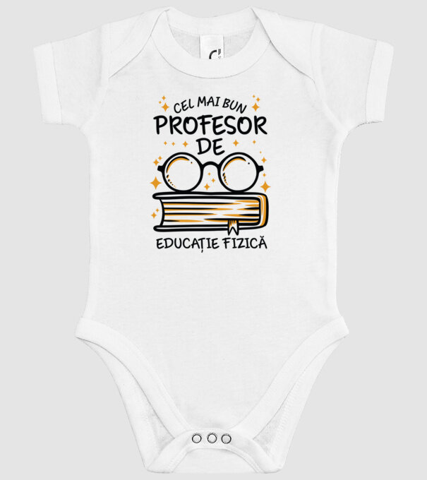 Cel mai profesor educație fizică model alb pe tricou