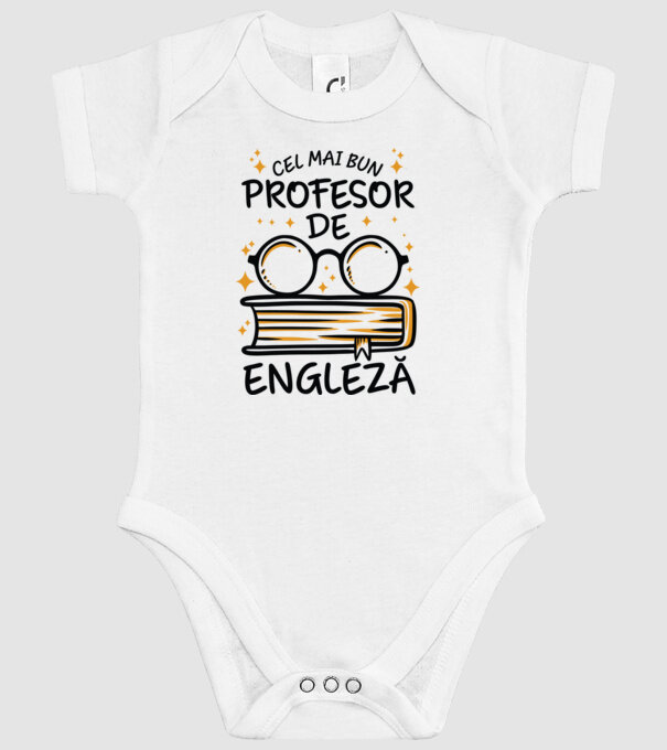 Cel mai profesor engleză model alb pe tricou