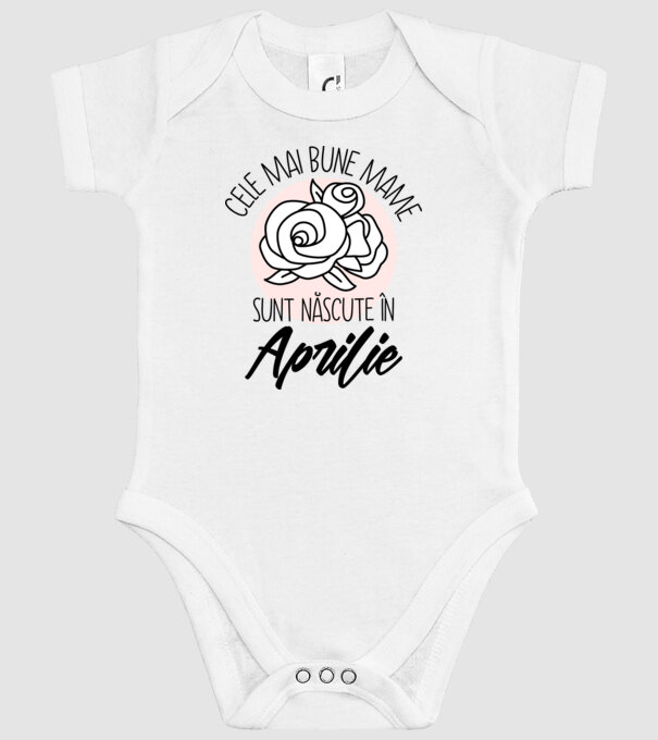 Cele mai bune mame sunt născute în Aprilie model alb pe tricou