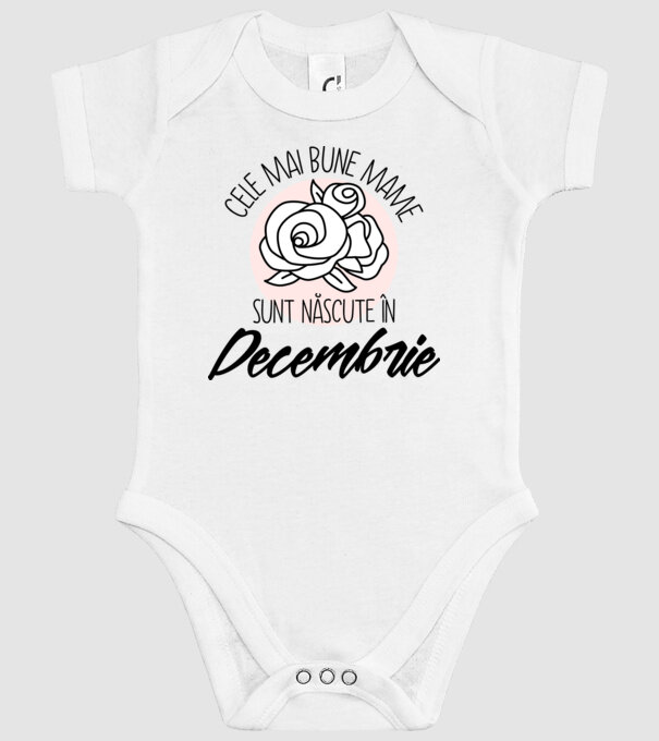 Cele mai bune mame sunt născute în Decembrie model alb pe tricou