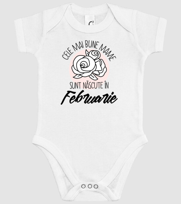 Cele mai bune mame sunt născute în Februarie model alb pe tricou