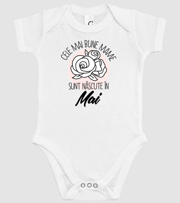 Cele mai bune mame sunt născute în Mai model alb pe tricou