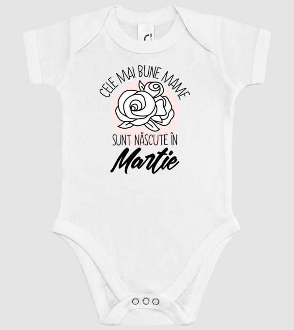 Cele mai bune mame sunt născute în Martie model alb pe tricou