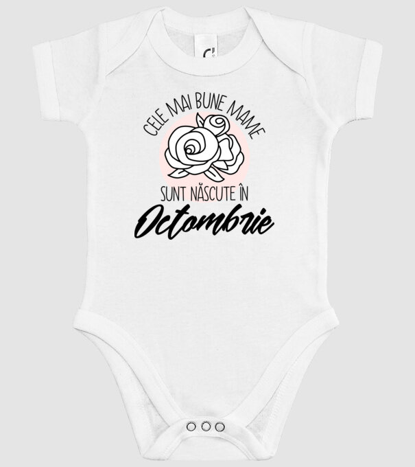 Cele mai bune mame sunt născute Octombrie model alb pe tricou