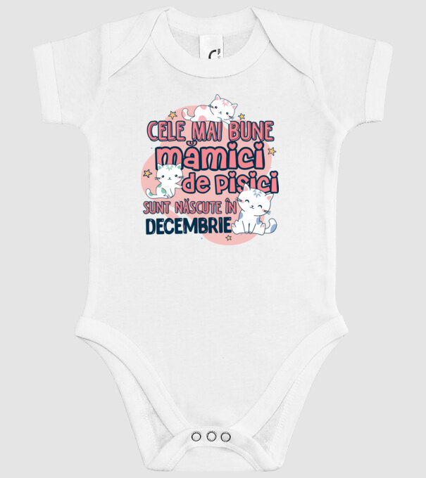 Cele mai bune mămici de pisici decembrie model alb pe tricou