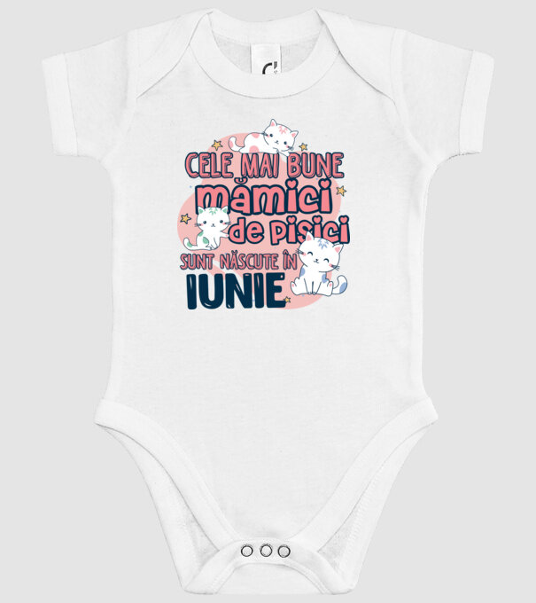 Cele mai bune mămici de pisici iunie model alb pe tricou