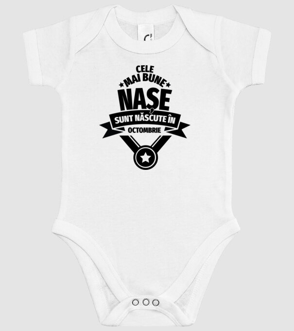 Cele mai bune nașe sunt născute în octombrie. model alb pe tricou