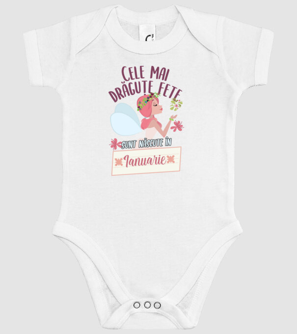 Cele mai drăguțe fete sunt născute în ianuarie. model alb pe tricou