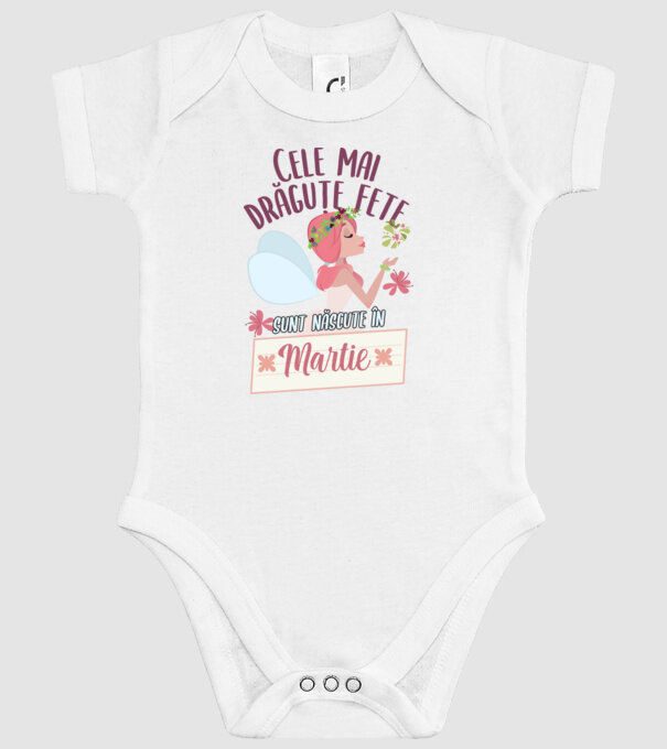 Cele mai drăguțe fete sunt născute în martie. model alb pe tricou