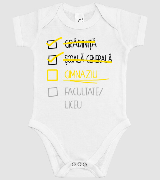 Cheklist educație - Școala primară alb model alb pe tricou