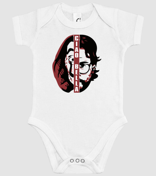 ciao bella professor model alb pe tricou