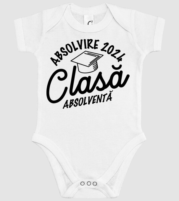 Clasă absolventă model alb pe tricou