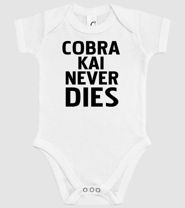 cobra kai never dies model alb pe tricou