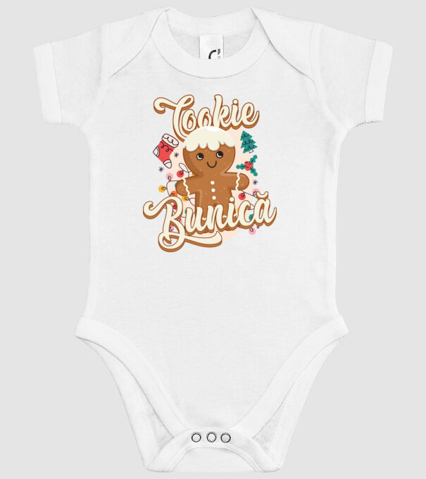 Cookie bunică model alb pe tricou