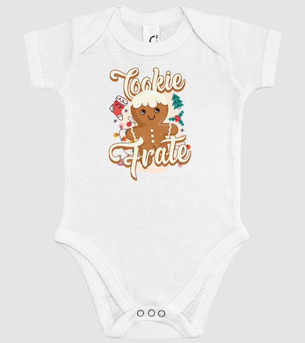 Cookie frate model alb pe tricou
