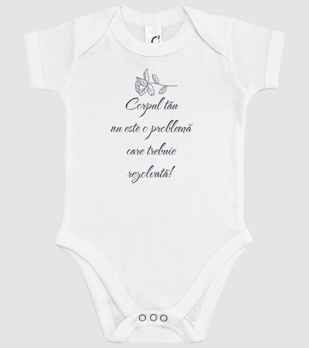 corpul tău nu este o problemă care trebuie rezolvată! model alb pe tricou