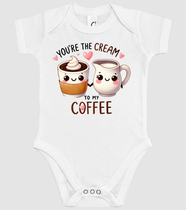 Cream to my Coffee model alb pe tricou