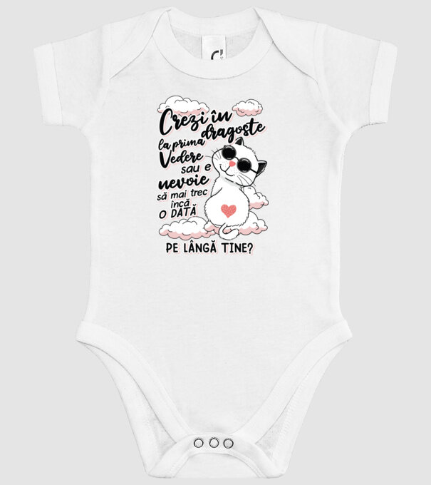 Crezi în dragoste-la prima vedere model alb pe tricou
