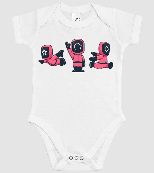 cute squid game toys model alb pe tricou