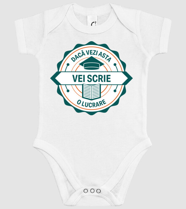 Dacă vezi asta, vei scrie o lucrare model alb pe tricou