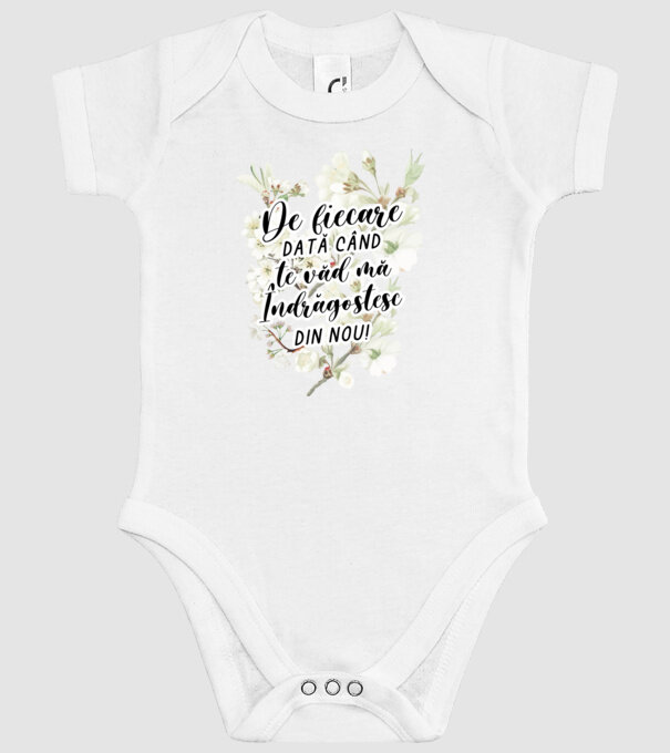 De fiecare dată când te văd mă îndrăgostesc din nou model alb pe tricou