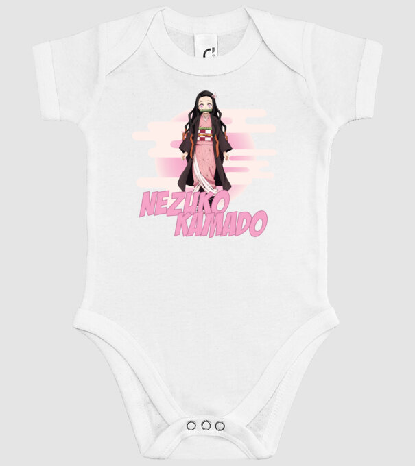 Demon Slayer  Nezuko model alb pe tricou