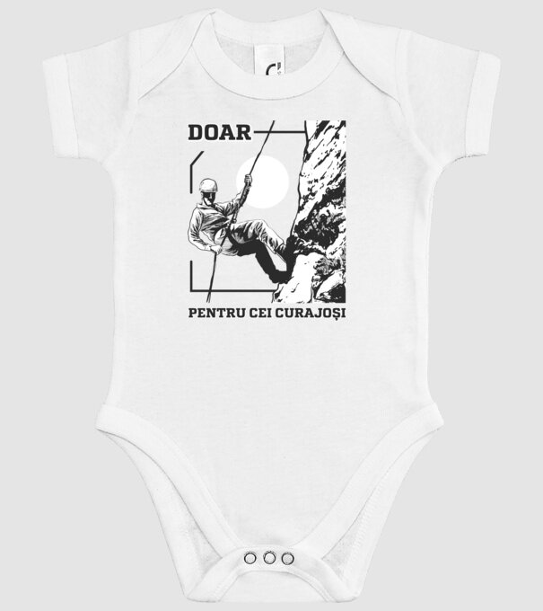 Doar pentru cei curajoși model alb pe tricou