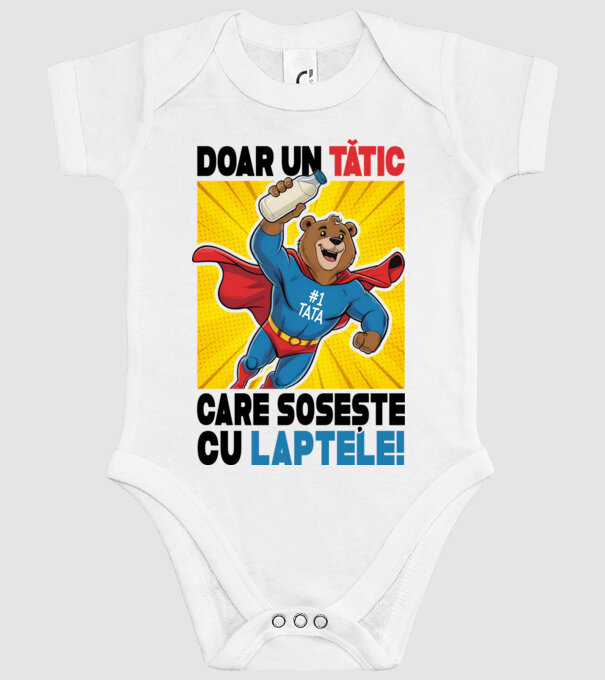 Doar un Tătic Care sosește cu laptele model alb pe tricou