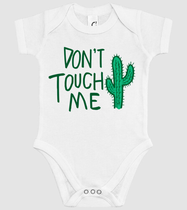 Dont touch me model alb pe tricou
