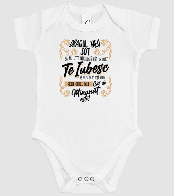 Dragul Mea soț model alb pe tricou