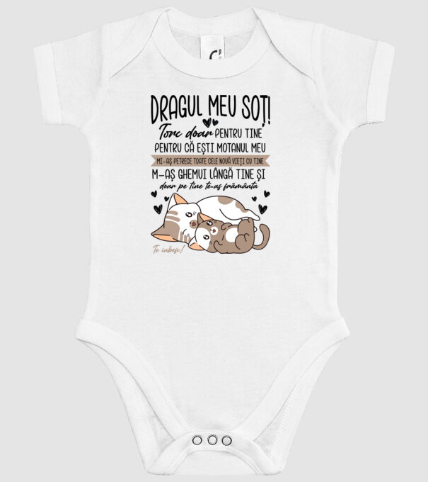 Dragul meu soț! torc doar pentru tine model alb pe tricou