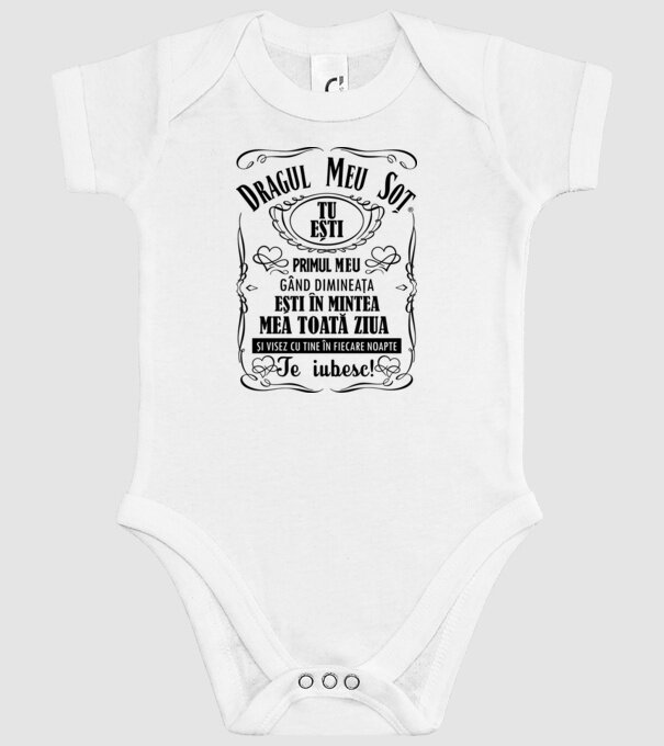 Dragul meu soț tu ești primul me gând dimineața, ești în mintea mea toată ziua și visez cu tine în fiecare noapte model alb pe tricou